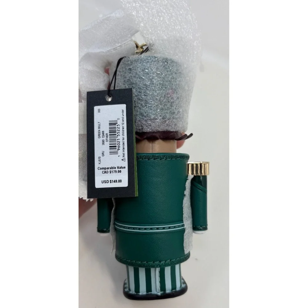 Kate Spade Oh What Fun 3D Nutcracker Key Chain Green KJ070 Christmas Holiday NWT